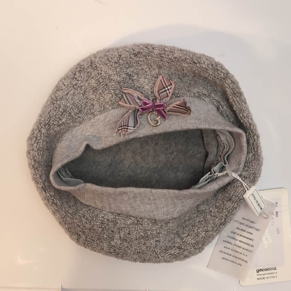 Gattinori 100% Wool Baby Girl's Beret Made in Italy